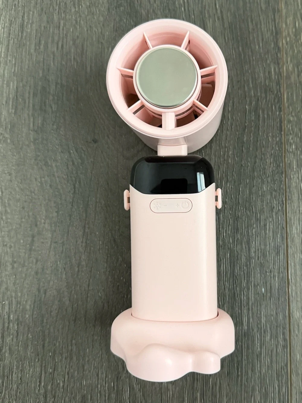 Portable Handheld Cooling Fan Blush Pink LED Turbo Fan Travel Display Speed 199 - Picture 2 of 8
